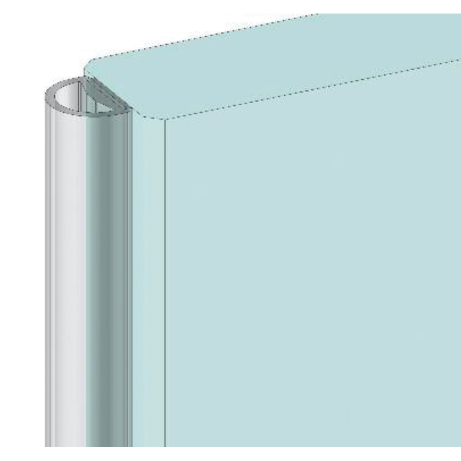 Joint ballon adhésif pour bord verre, v. 8/13.5, B6 H4, cond. 12 m, transparent