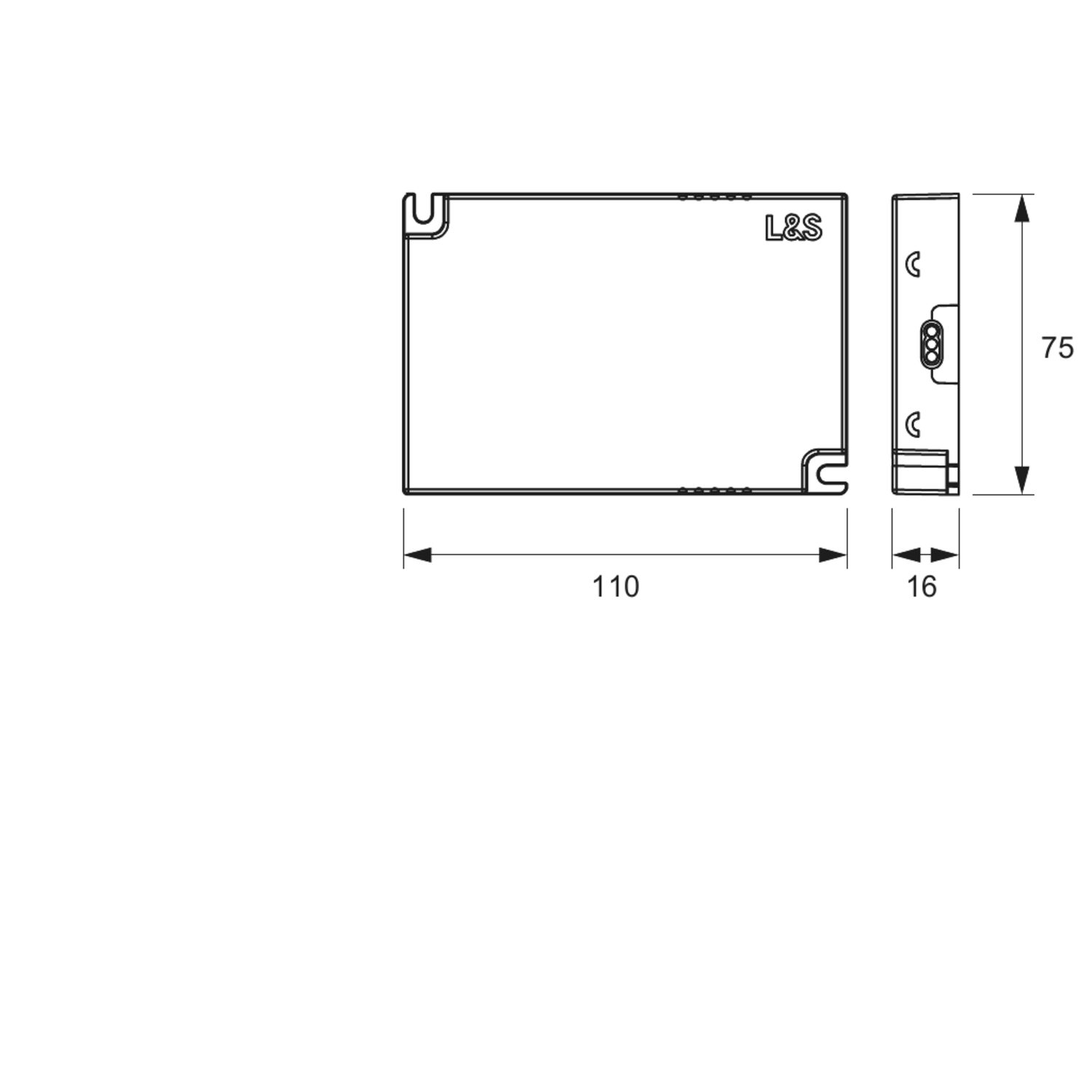 Mec Driver Led transfo 18w 12/24V zonder kabel