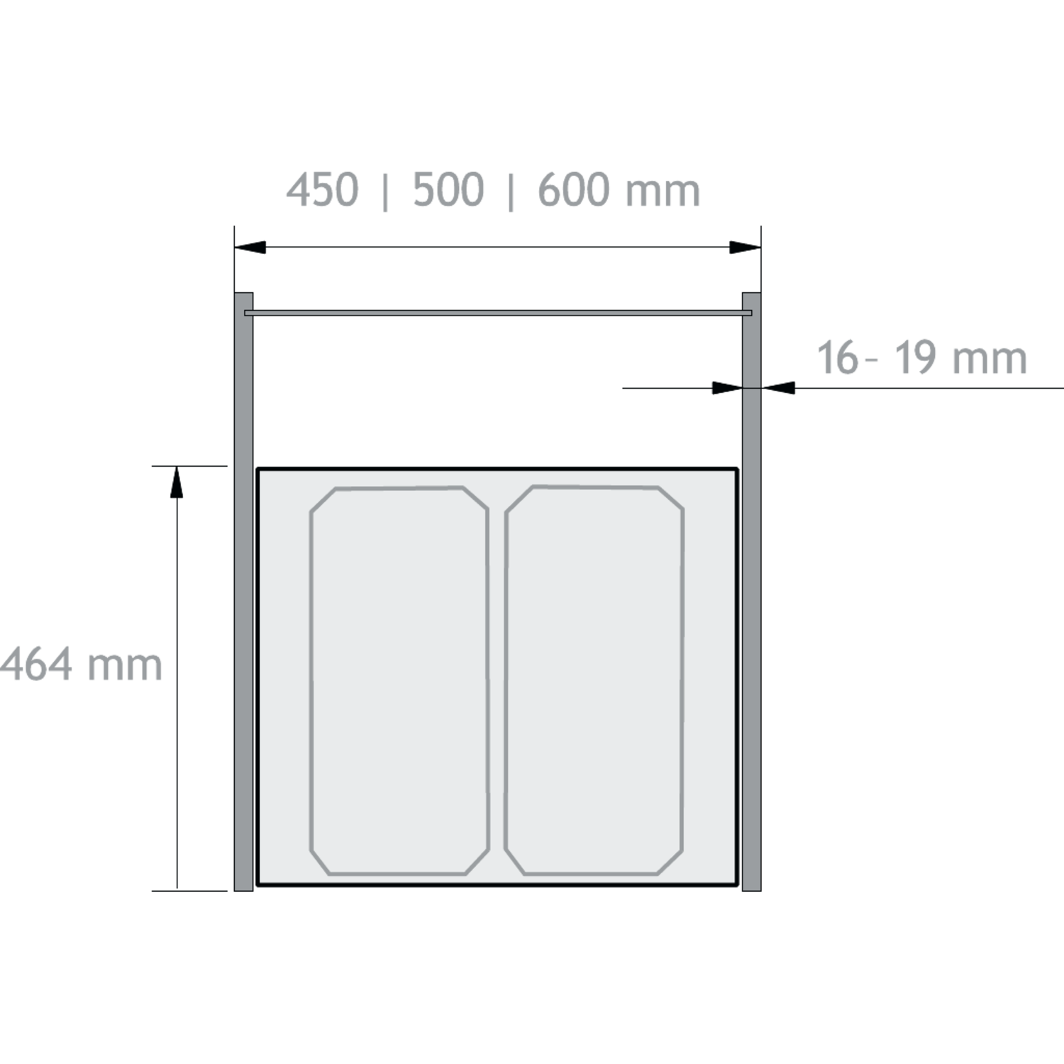 Poubelle vs oeko-liner c60cm 42l (2x10+22l)  