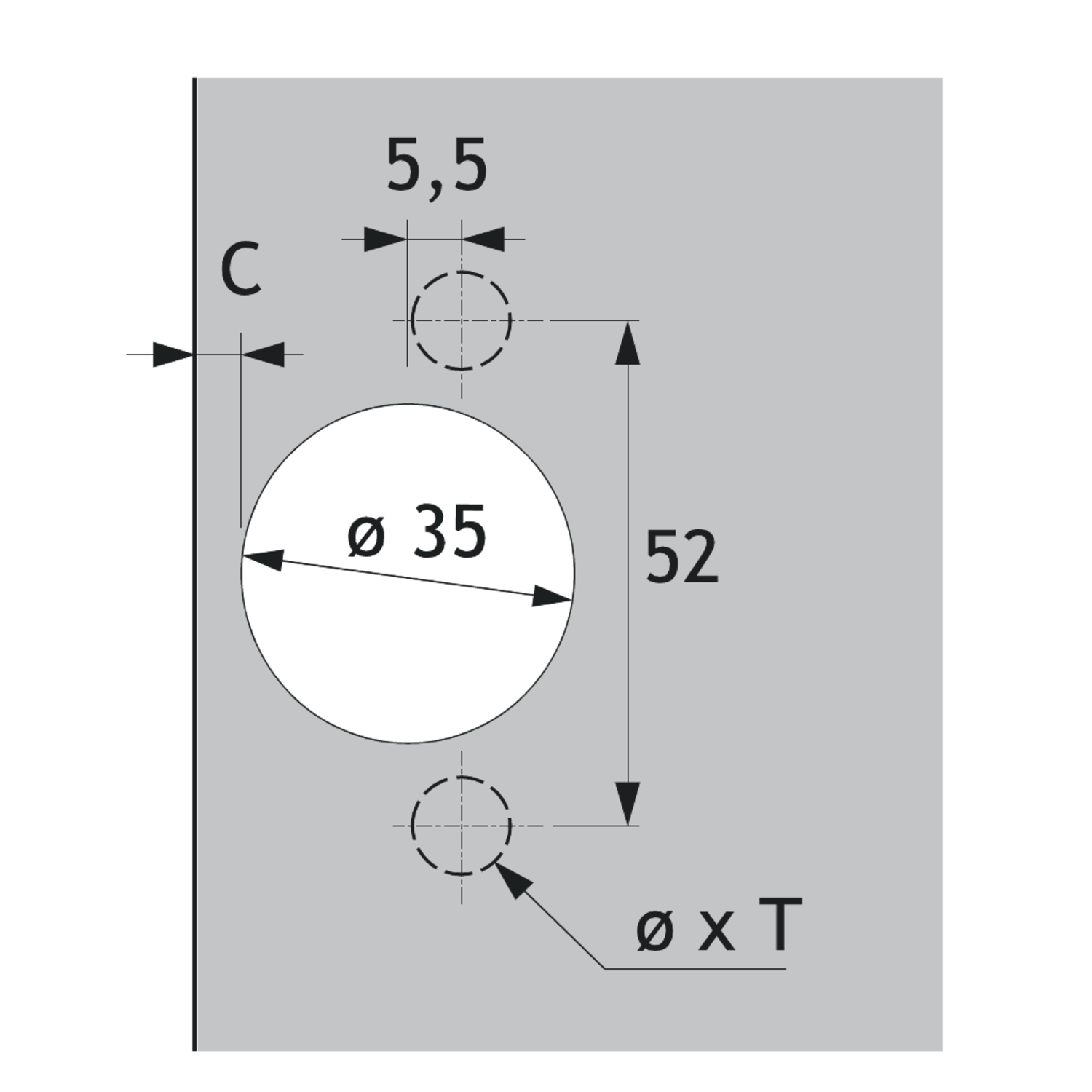 Charnière grand angle Sensys, avec retrait zéro,  sans fermeture automatique (Sensys 8687), nickelée, en applique, Angle d'ouverture  165°, TH-schéma de perçage 52 x 5,5 mm, à visser (-)