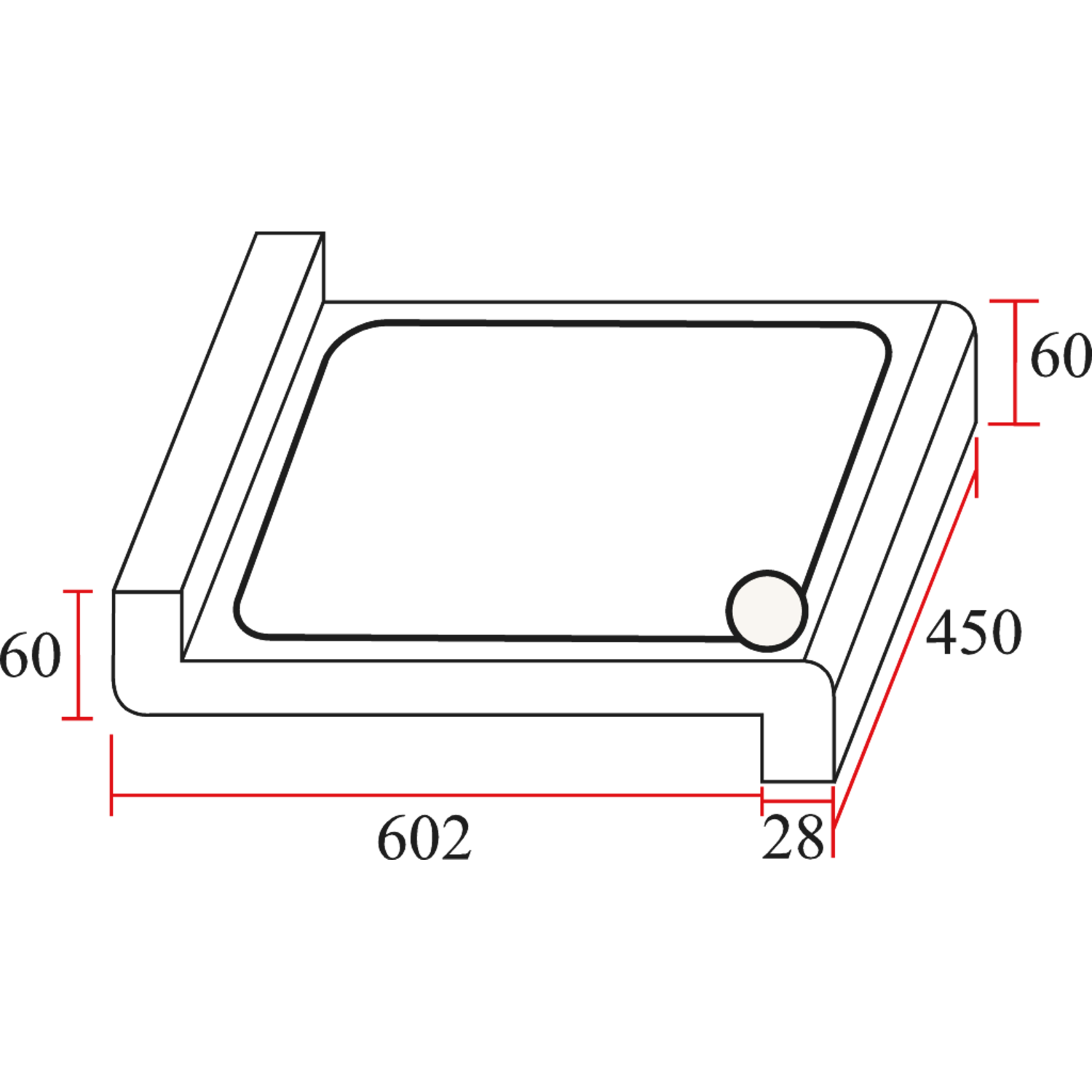 Planche à découper deluxe hêtre 630 x 450mm  