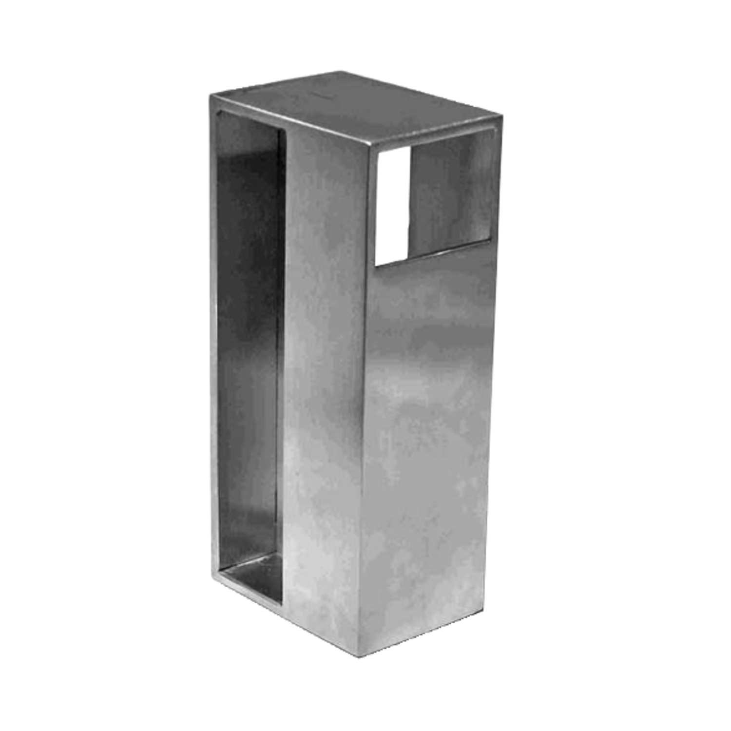 Poignee porte coulissante kube 120x55x40mm inox ferme