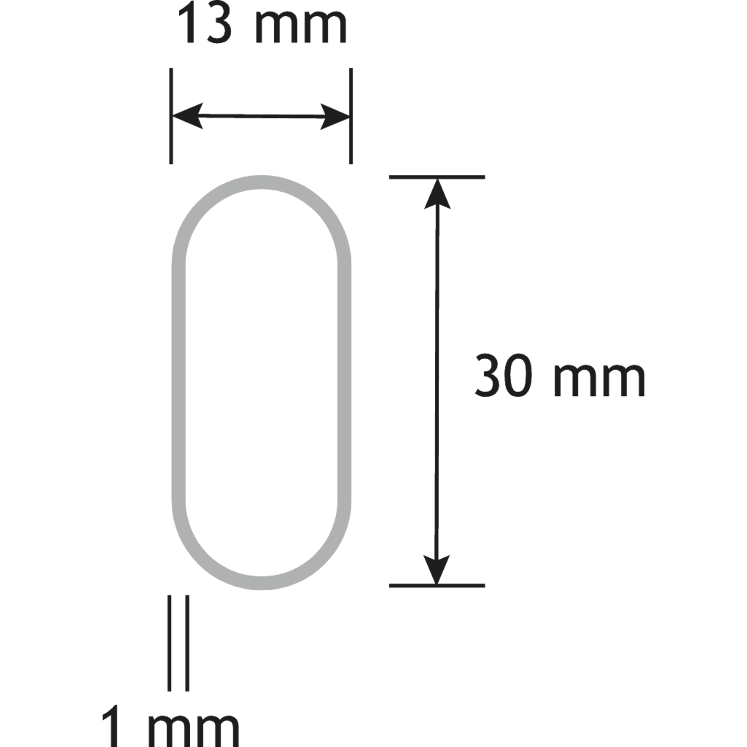 Tube de penderie ovale 30x14/1500mm alu noir mat 