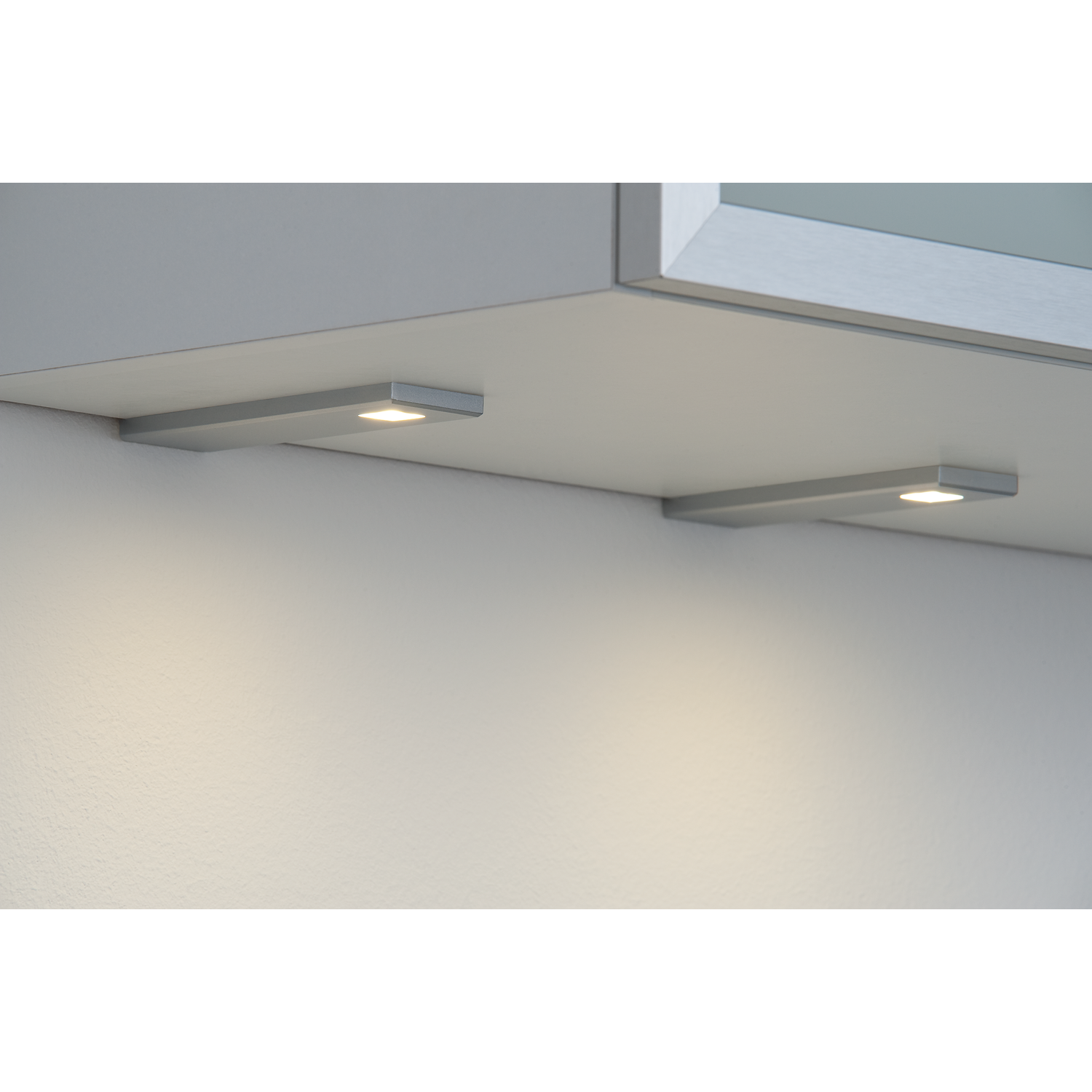 D'lau Led rechthoekig onderbouw 3W 3200K RVS-look- -touch 10w met dimmertransfo