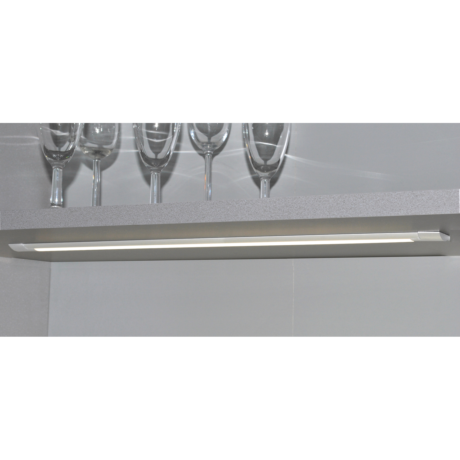 Profil Led 5mm l.1200mm alu interrupteur integre à droite