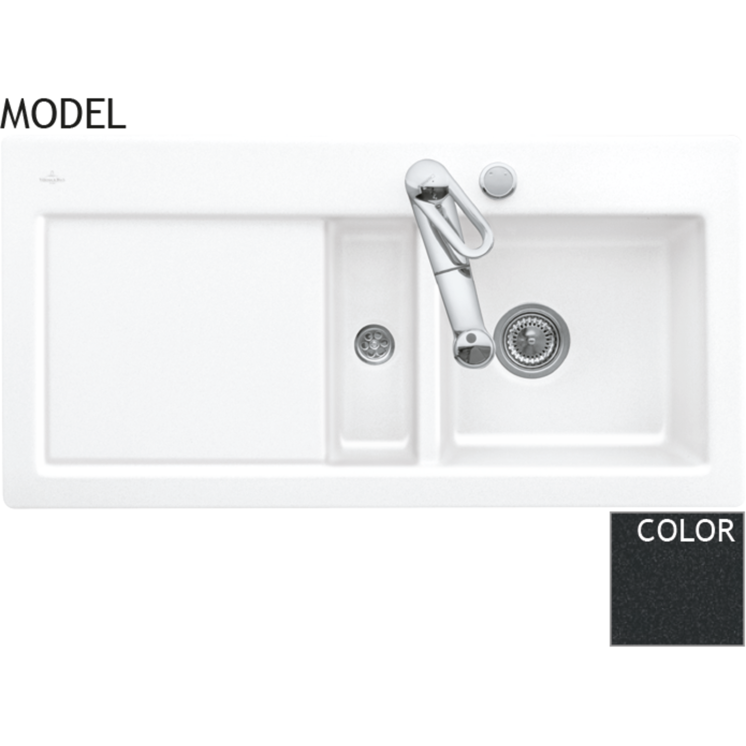 V&B 6712.01.jo subway 60d chromit brillant ceramicplus