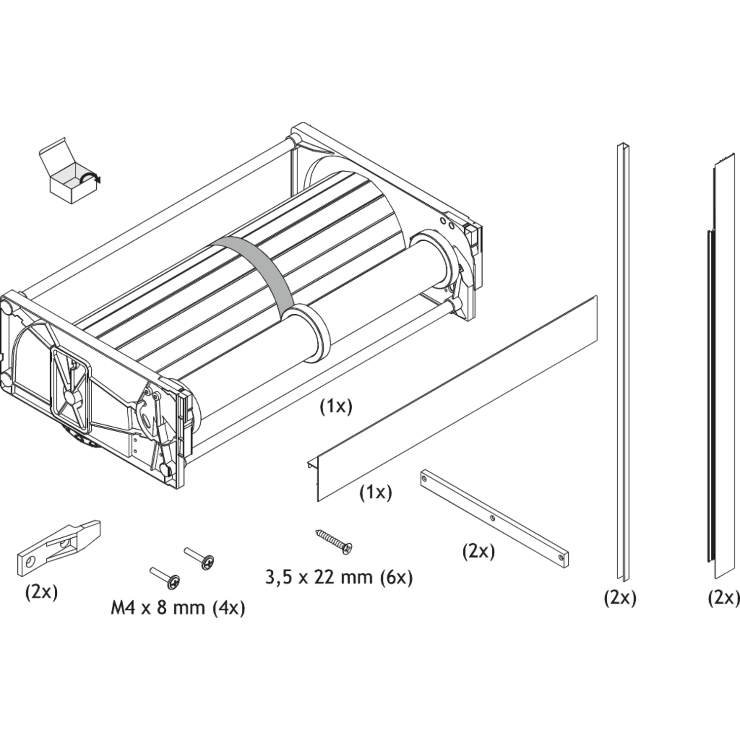 Dyna Case KS40 500x1500 rvs-look inliggend