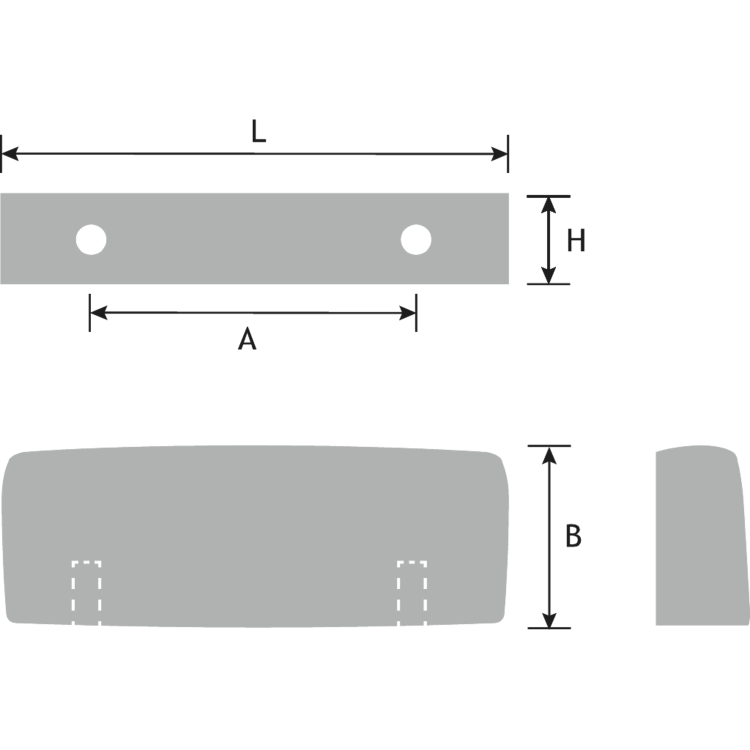 Greep straight ba96 l105 zamak chroom
