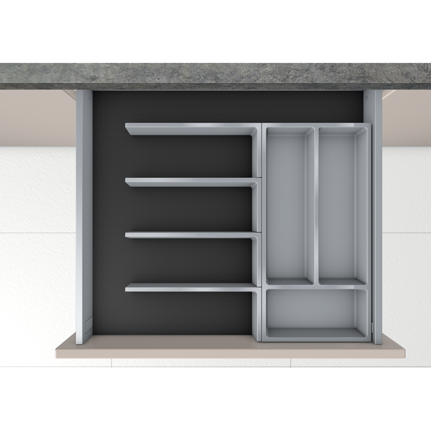 Ninka connect range-couverts set 2 gris  