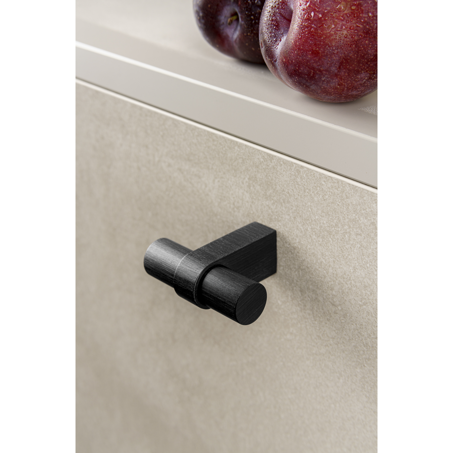 Bouton T NOBB L52 aluminium brossé laiton cava