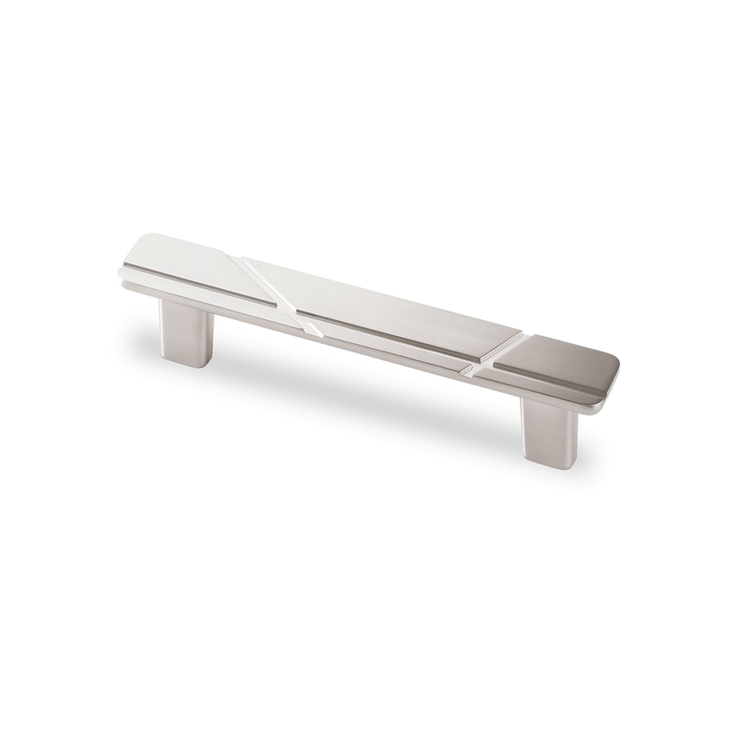 Poignée Celista, entraxe de perçages 128, L 160 mm, B 25 mm, H 27 mm, aspect inox brossé