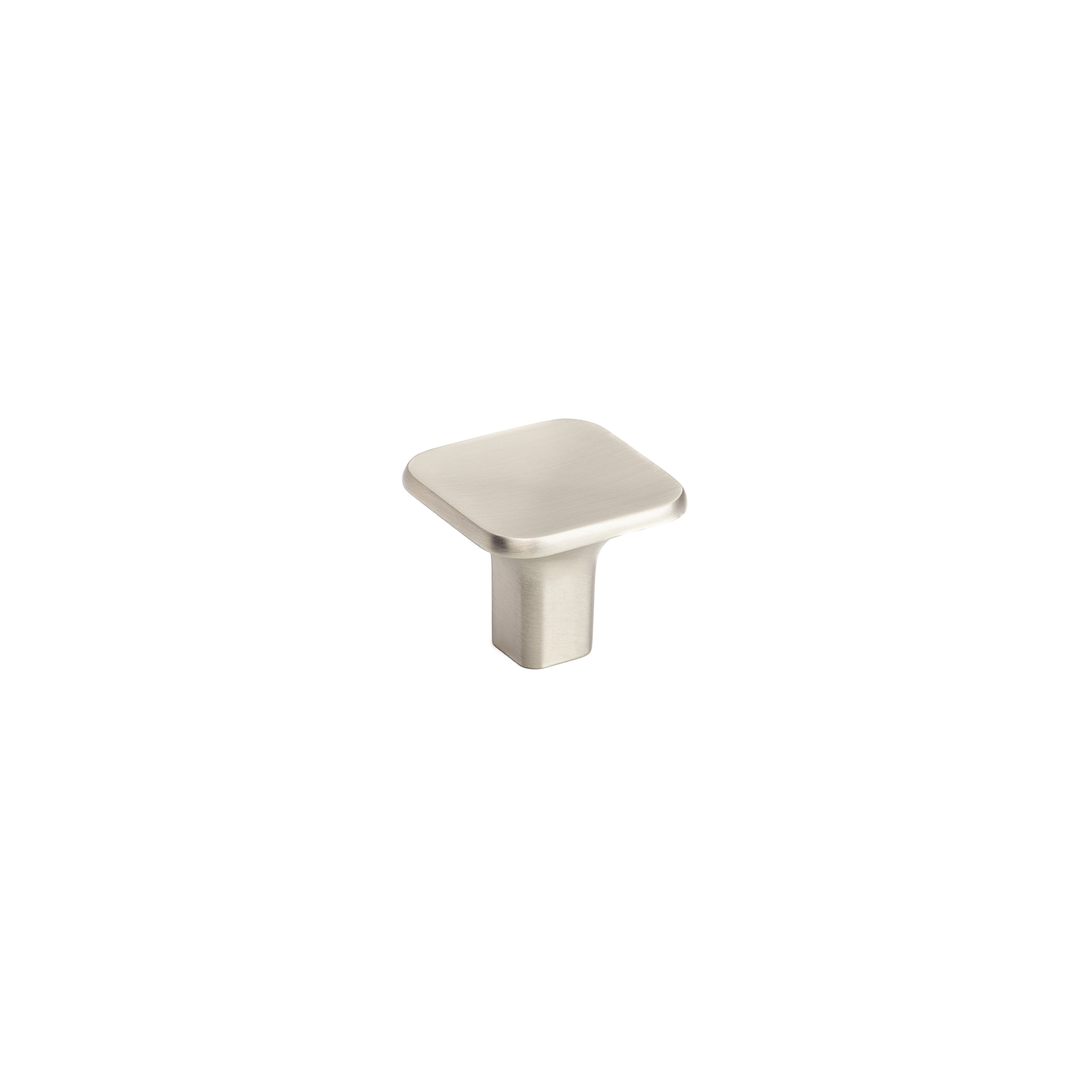 Knop scoop ø32x26 zamak geborsteld RVS-look