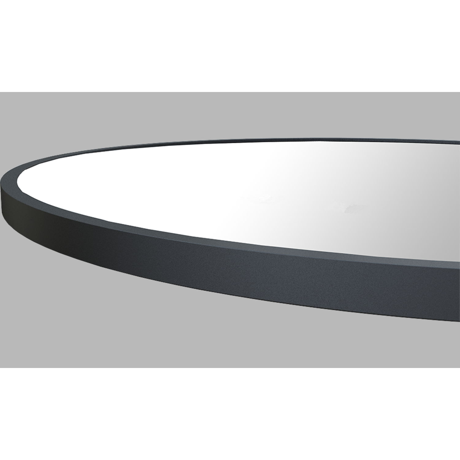 Miroir rond d600mm+ann noir s/s led, non-chauf 