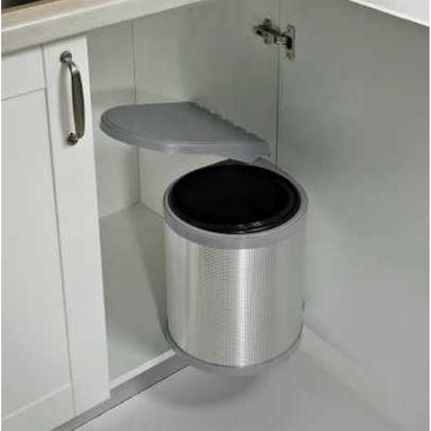  poubelle 10 l inox/grise corpus 40  