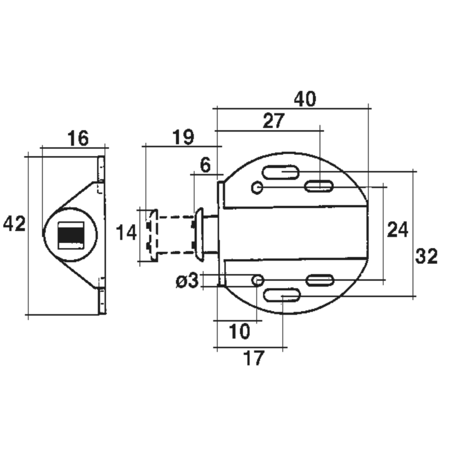 Fermeture à pousser magnétique simple