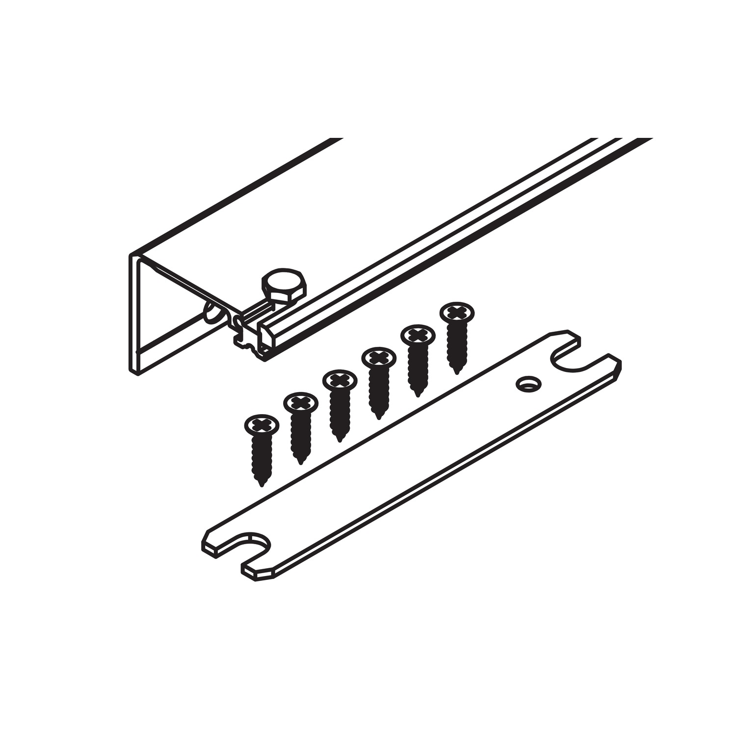 Hawa Concepta connector 55mm l650mm pour 1 porte