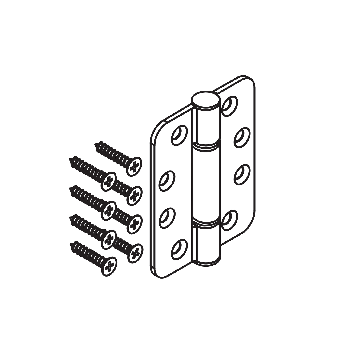 Hawa Variofold/Centerfold charnière acier inoxydable