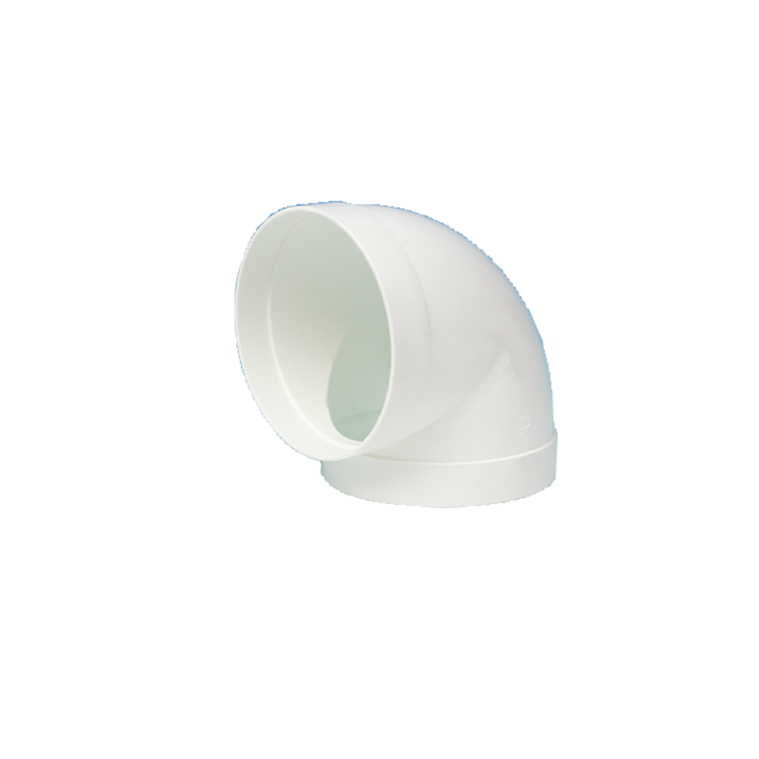 Coude 90° rond d.125 blanc  