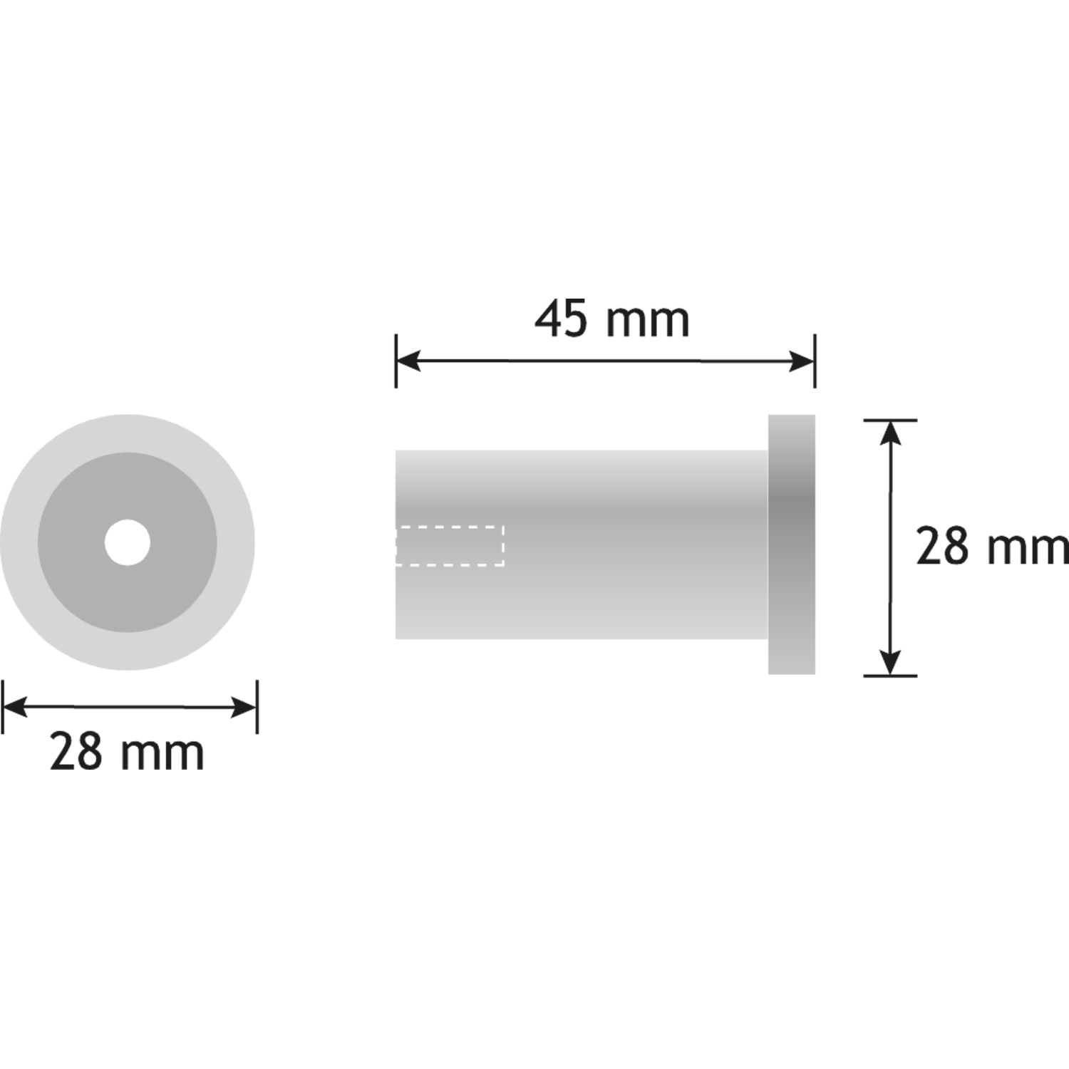 Porte-manteaux ROUND Ø28 aluminium brossé laiton