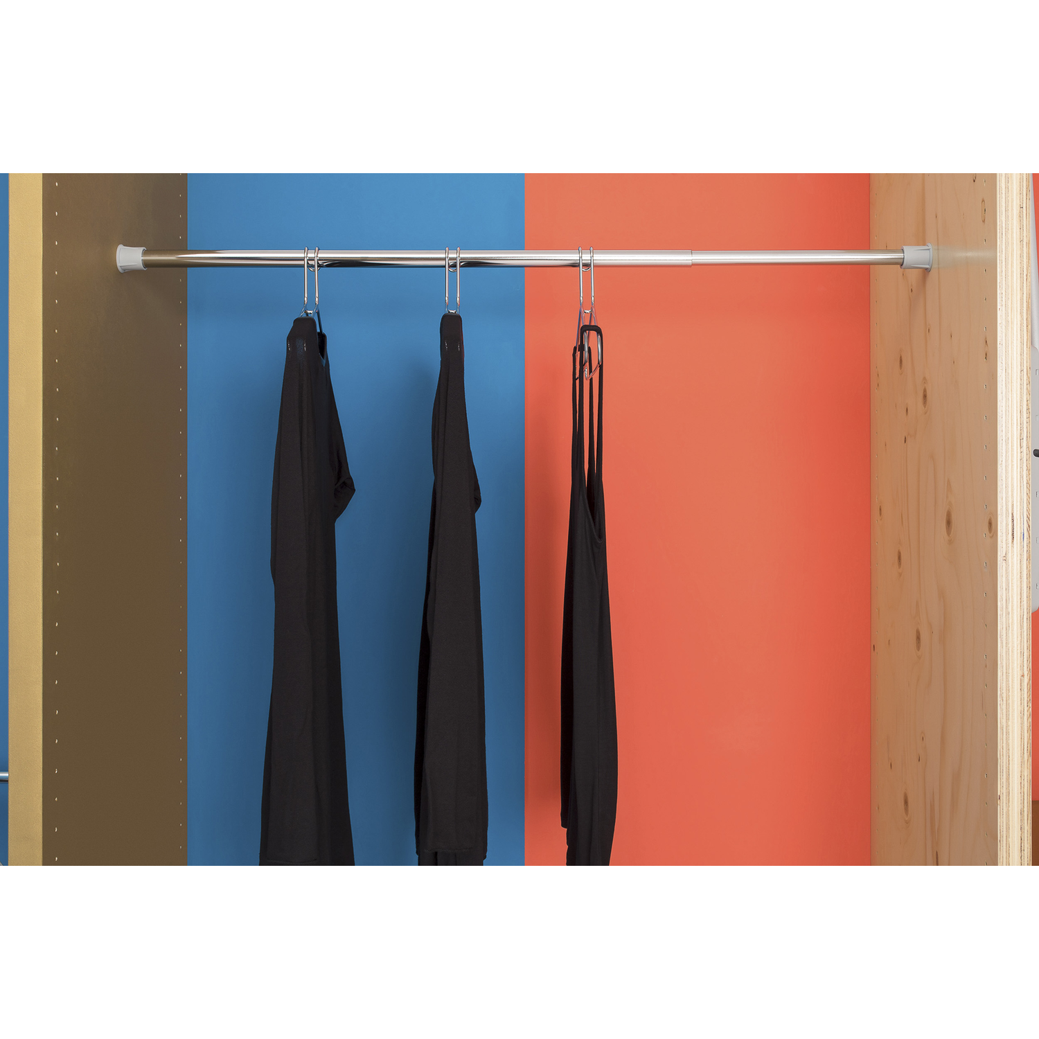 Barre penderie téléscopique 75-115 cm chrome 