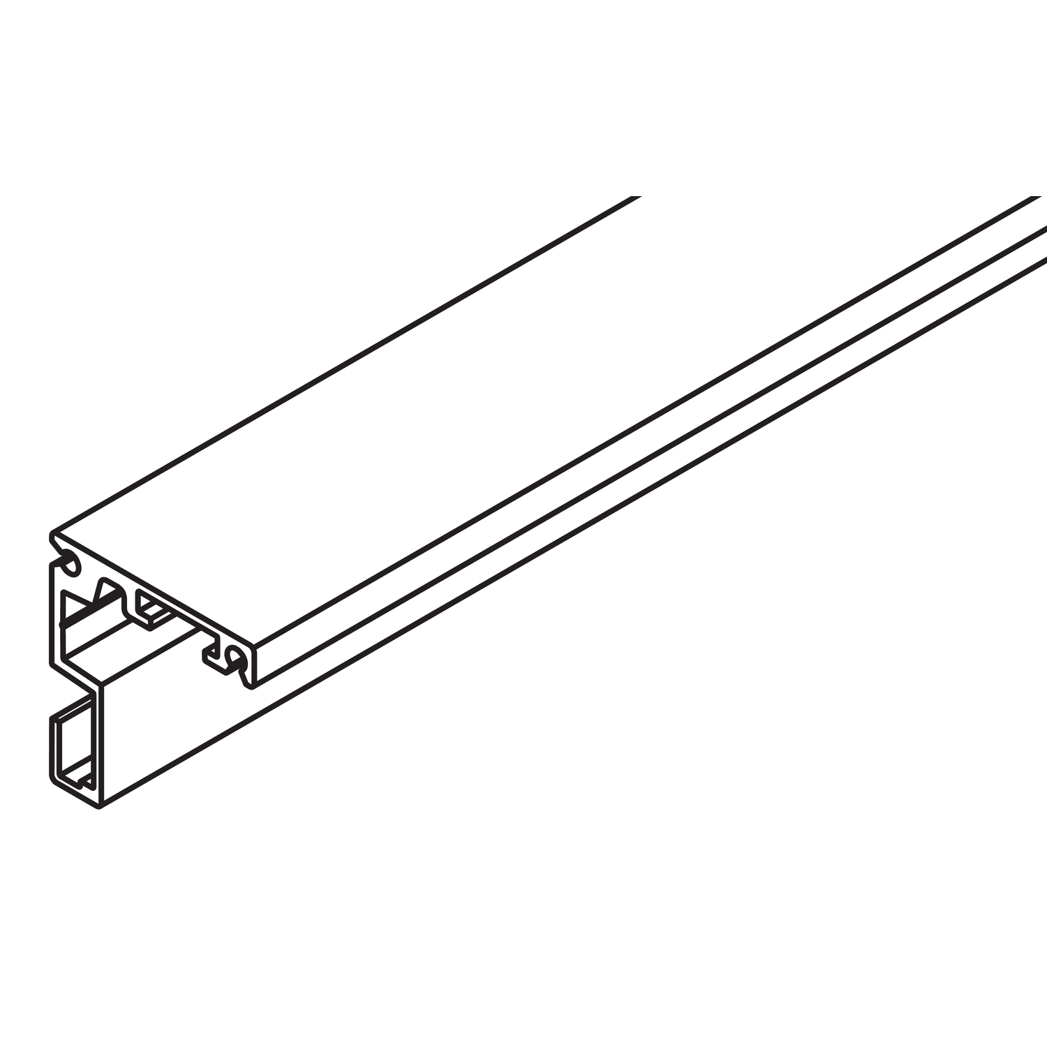 Hawa Junior 80 B wandbevestigingprofiel 2500mm