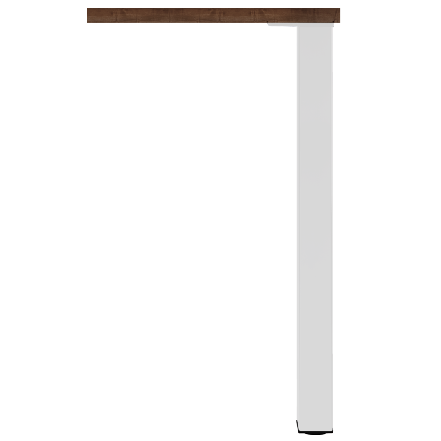 Pied de table q60 blanc mat 60x60mm h71 reglable  