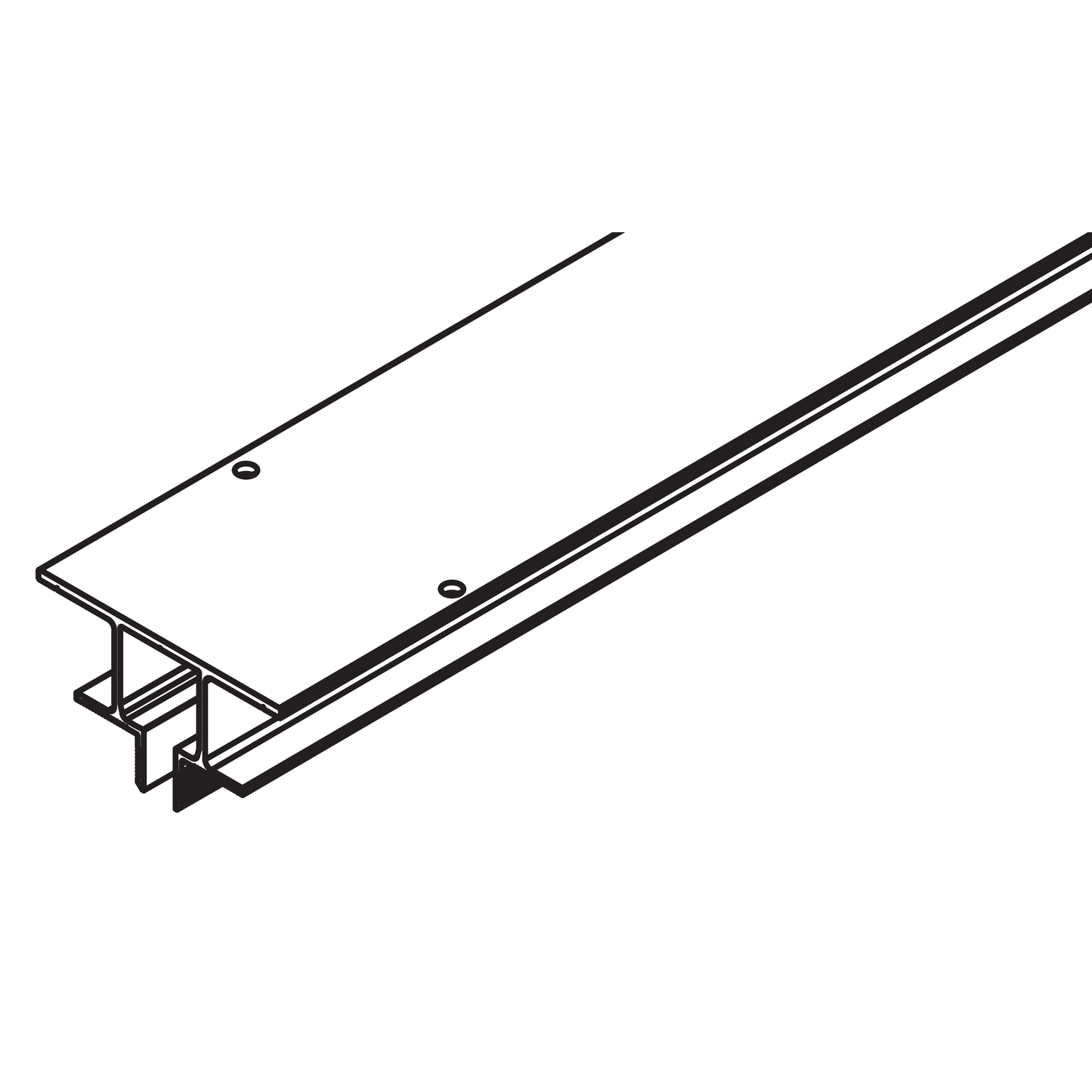 Hawa Porta HM/HMT rail encastré alu 6000mm 