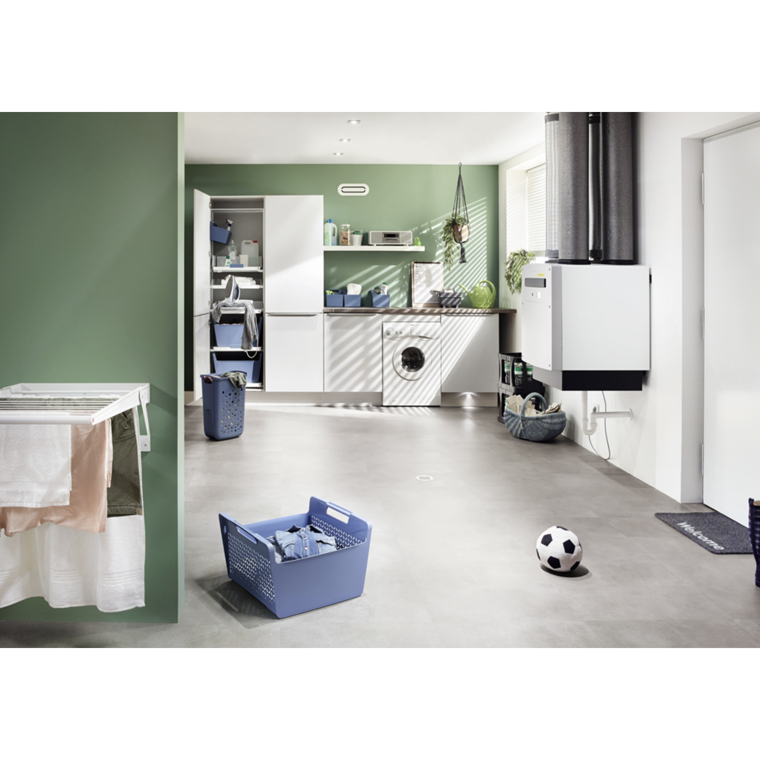 Hailo laundry sechoir montage murale blanc 