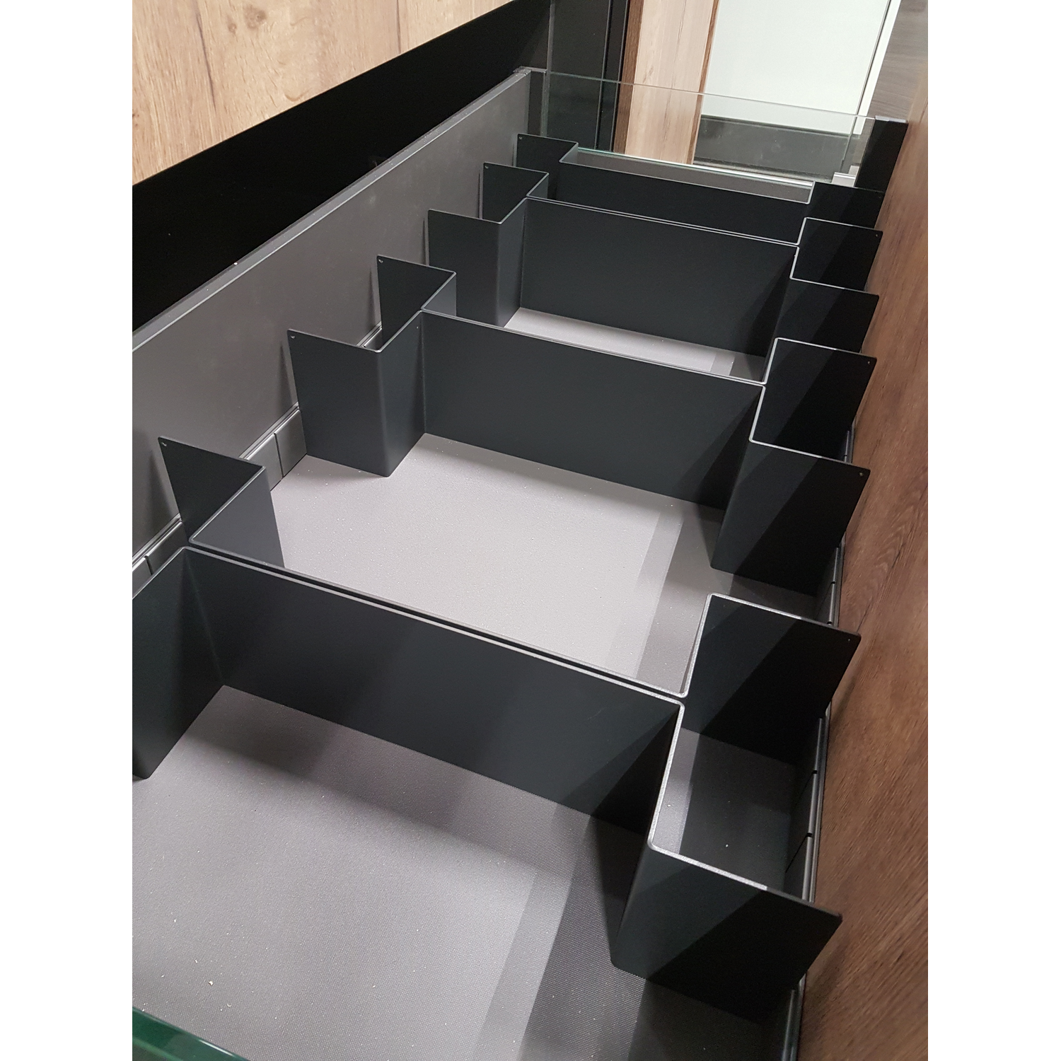 Os répart range-couverts c 120cm h 12.9cm gris ard 