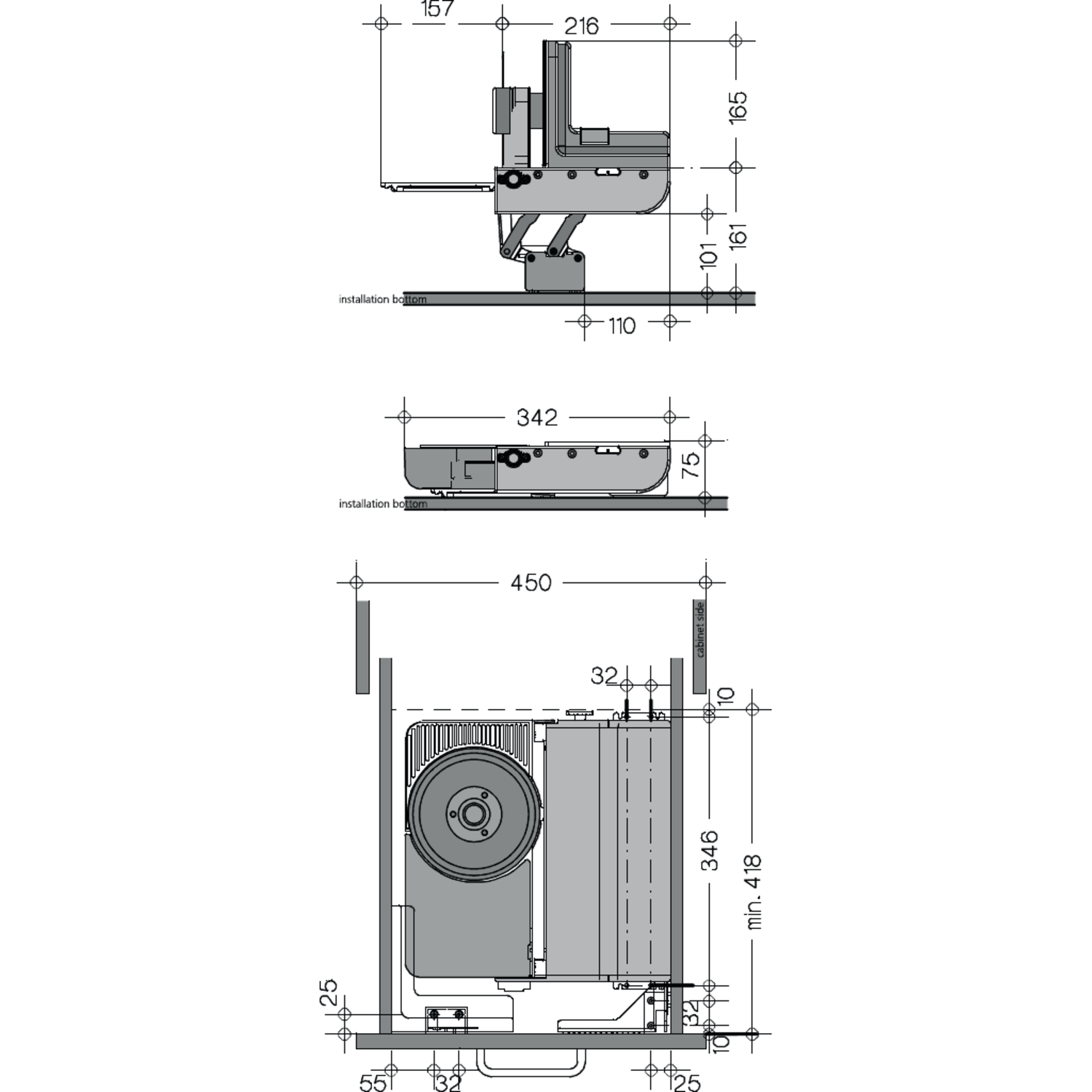 Ritter allessnijder electrisch BFS 62 S rechts inbouw