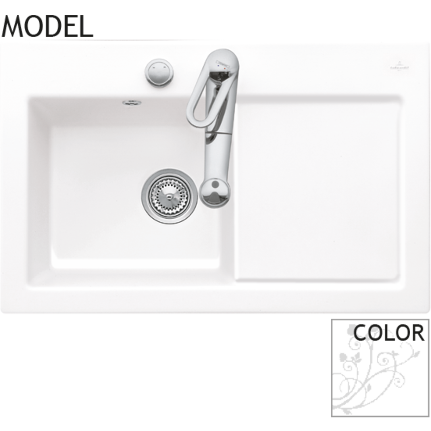 V&B 6772.01.kw subway 45g la rose ceramicplus