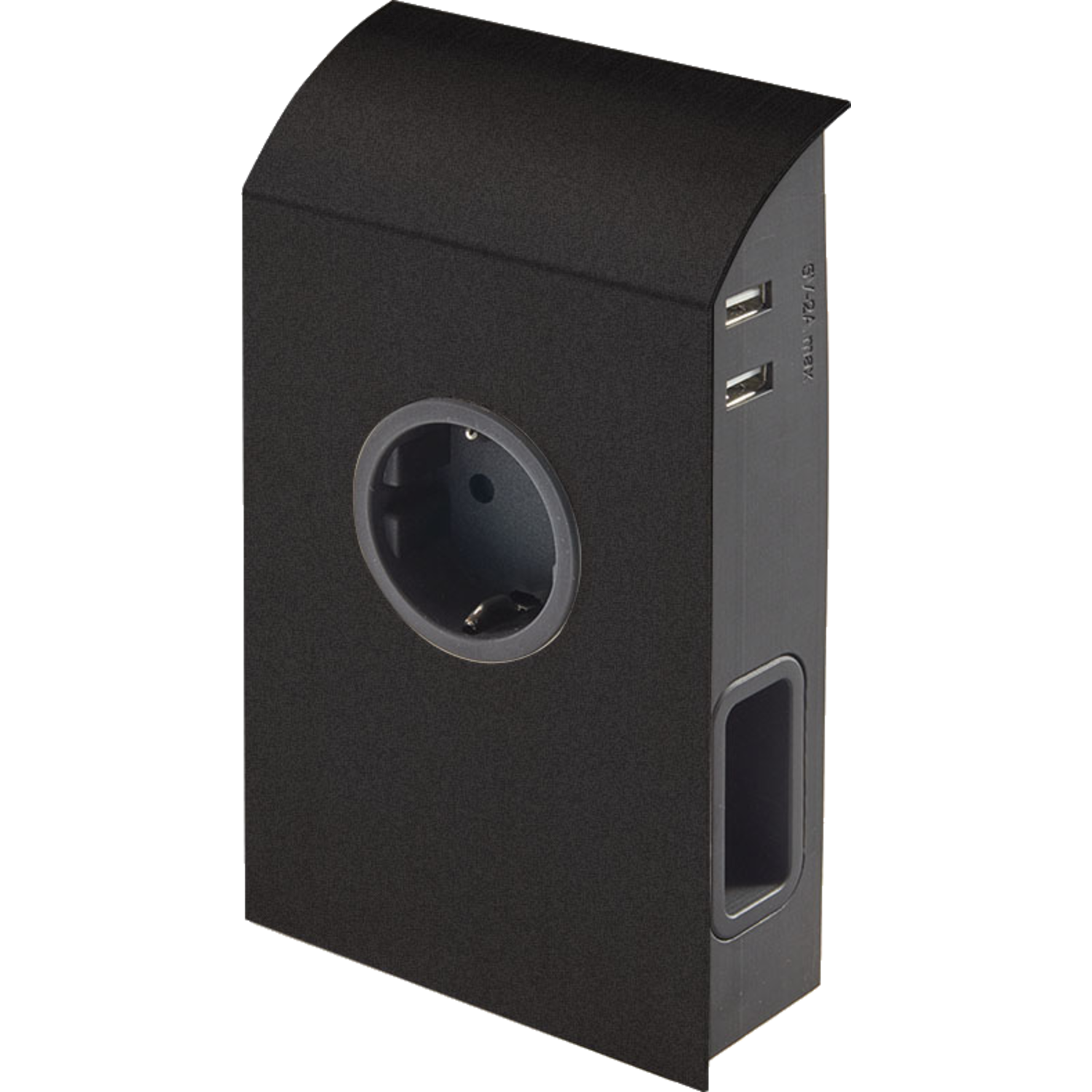 Born bloc prises noir mat b-f 1x16a - 2x6a - 2usb   2a