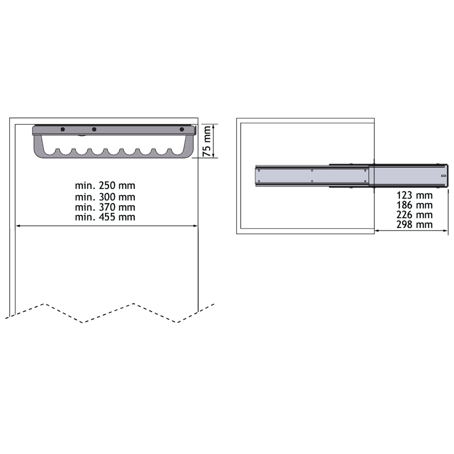 Chic line porte cintres extensible anthracite l.240mm 