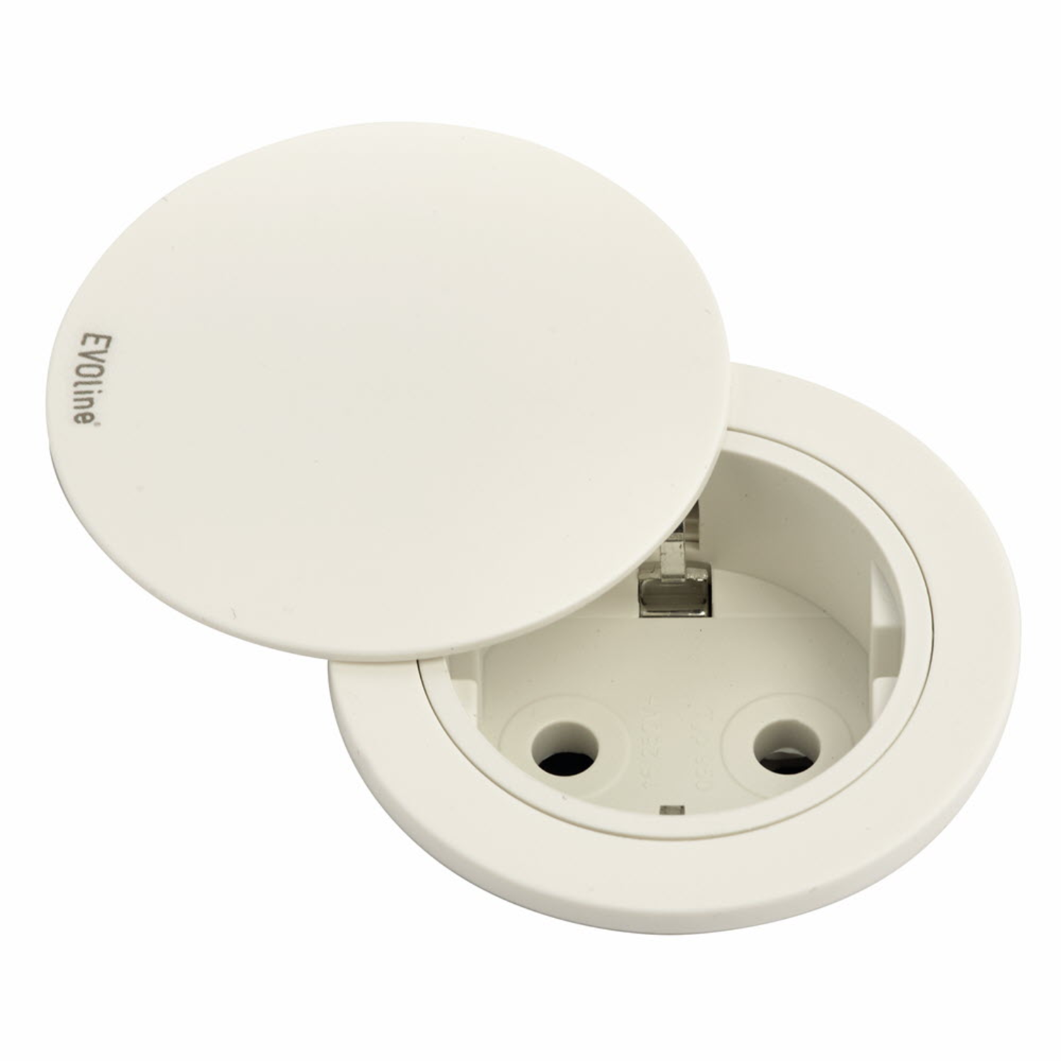 Evoline One stekkerdoos wit 3m kabel b/f + draaideksel