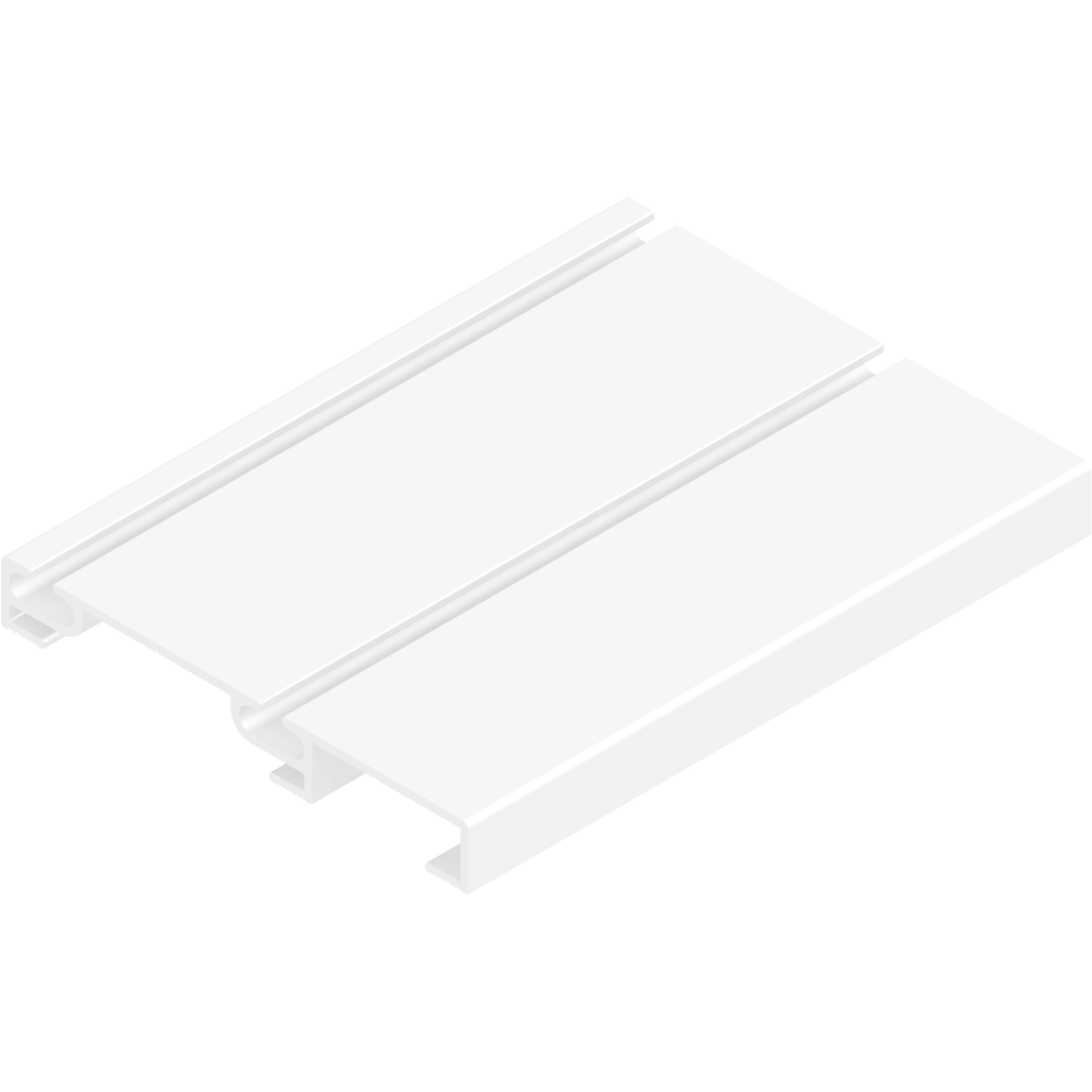 Rail inferieur double Terra/Base 5m alu blanc  