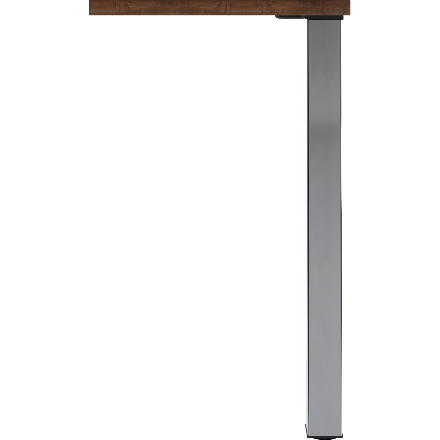 Pied de table q60 inox look 60x60mm h71 reglable  