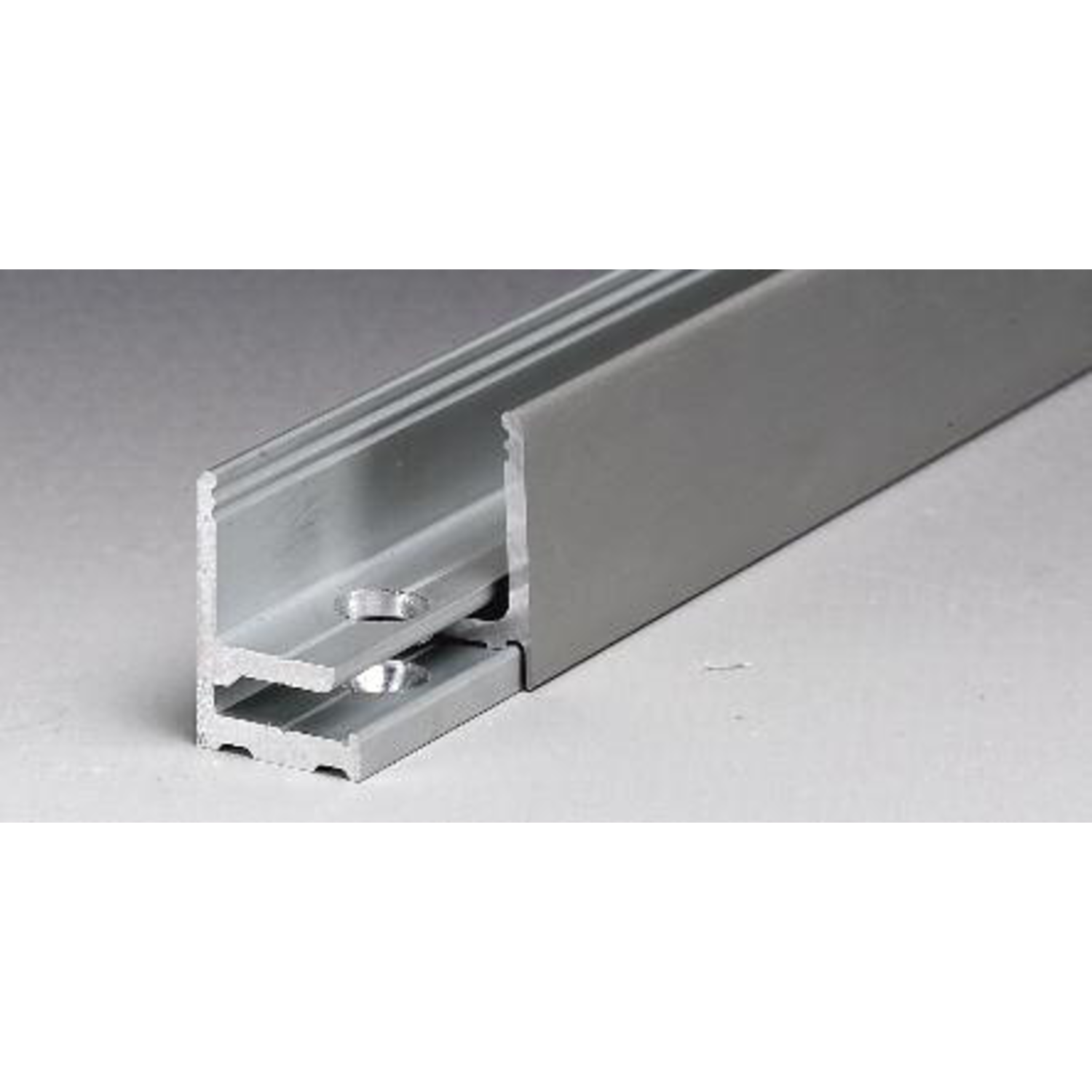 Voorgeboord klikprofiel PROFIX, voor 8/13.5 mm glas, B21 H30 L3000, mat aluminium