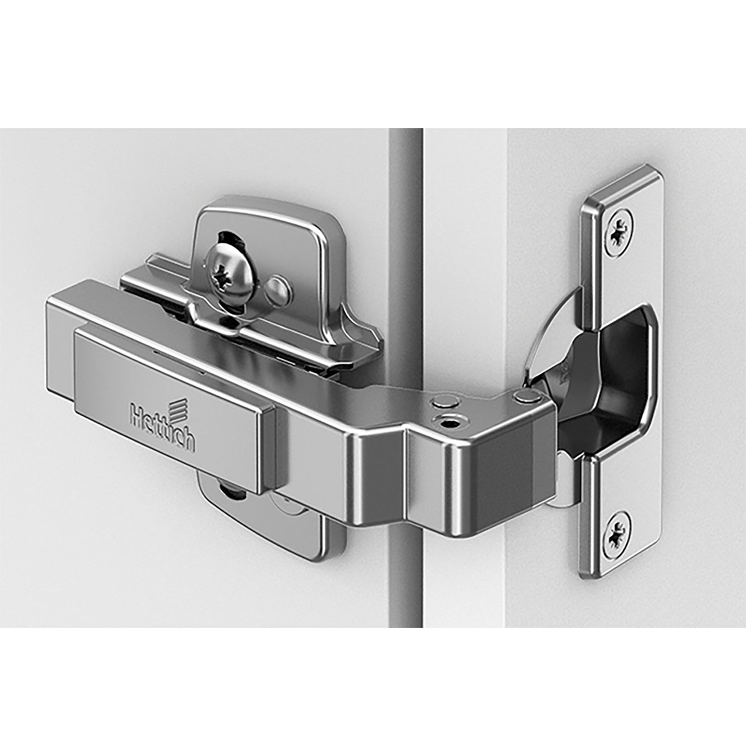 Intermat hoekscharnier W90 (Intermat 9936 W90), inliggend, openingshoek 95°, TH-boorbeeld 52 x 5,5 mm, voor schroefbevestiging (-)