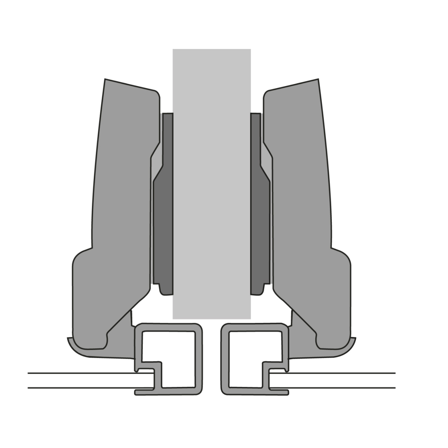 Charnière pour cadre en alu Sensys avec amortissement intégré (Sensys 8638i), nickelée, en semi-applique, Angle d'ouverture  95°, à visser (-)