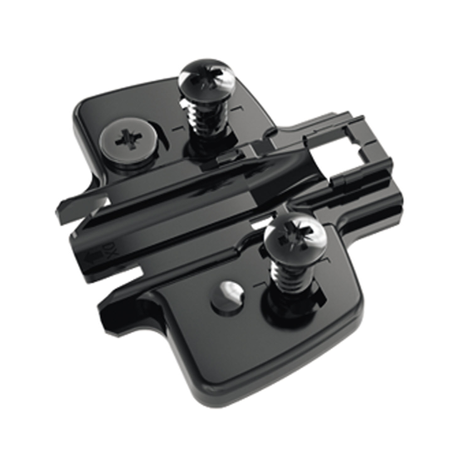 Sensys stelplaat euro d.1.5mm(200) excenter regeling / obsidiaan zwart
