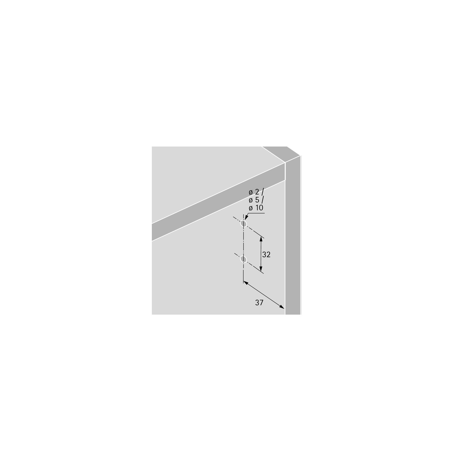 Push to open Silent, voor schroefbevestiging, wit