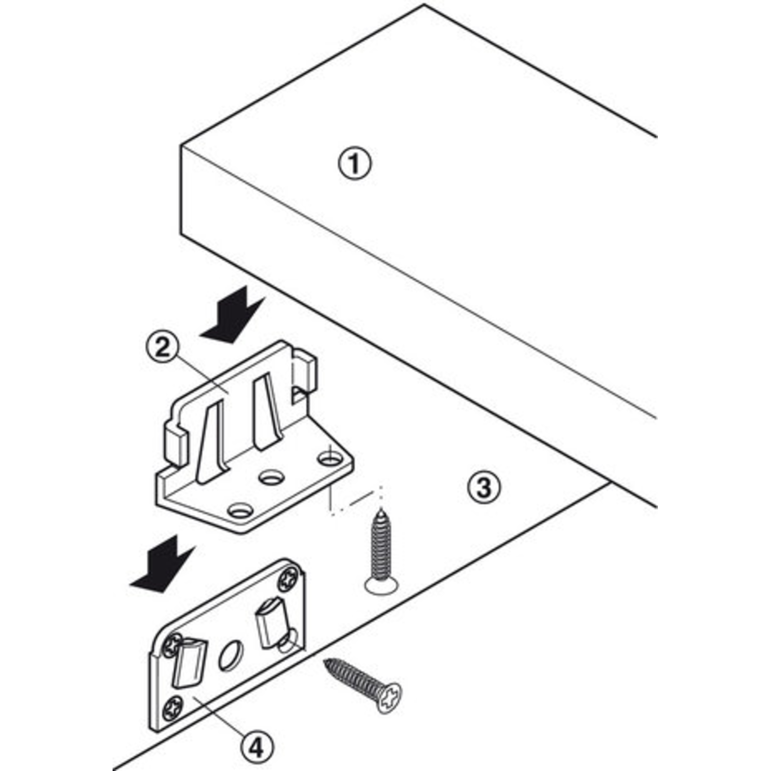 Plaat middenbalkverbinding L-vormig verzinkt