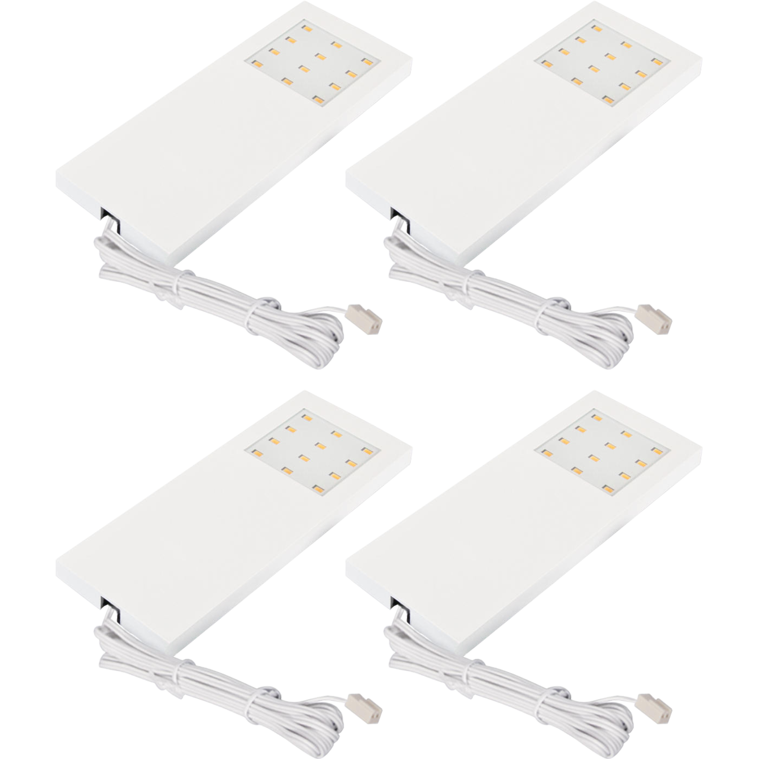 Hera set 4 x slim-pad Led 5w 24V 3000K blanc + transfo 30W