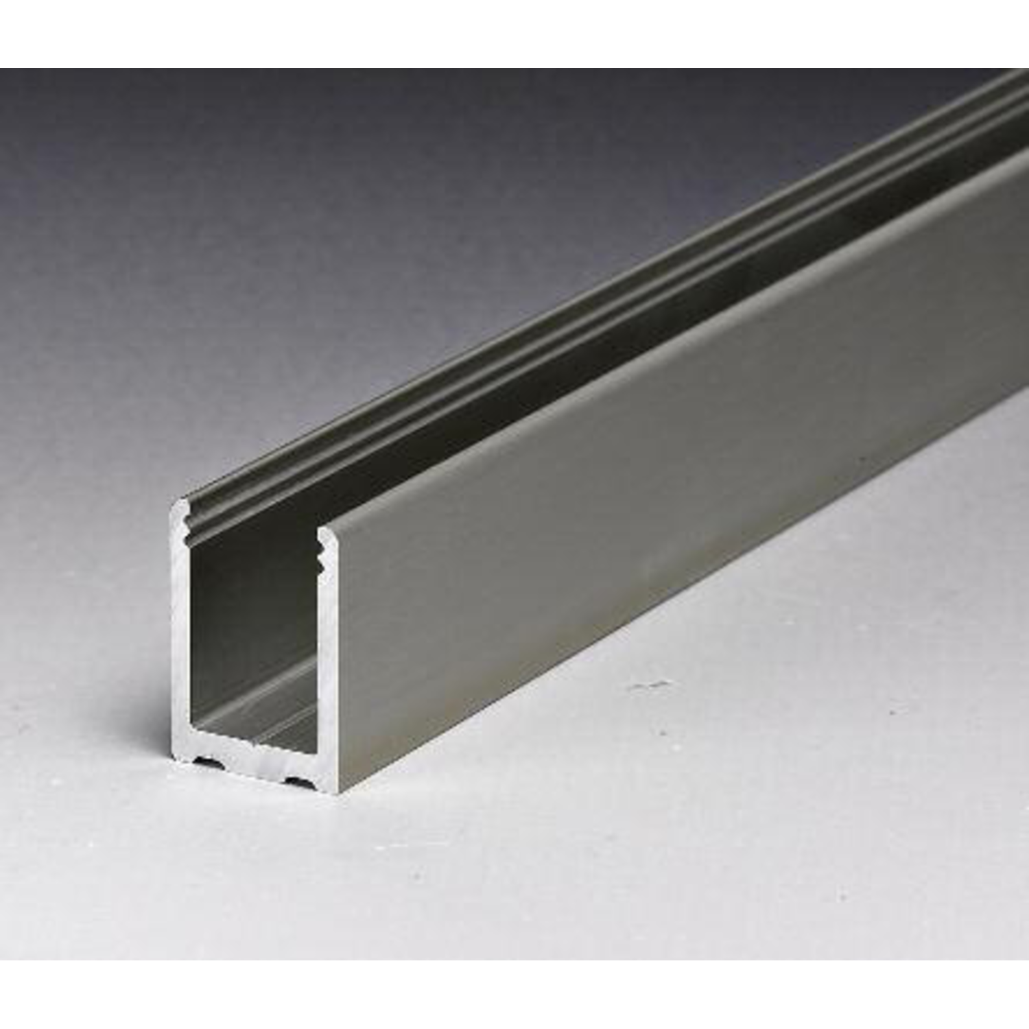 U-profiel PROFIX, voor 8/13.5 mm glas, B21 H30 L3000, aluminium met geborsteld rvs effect
