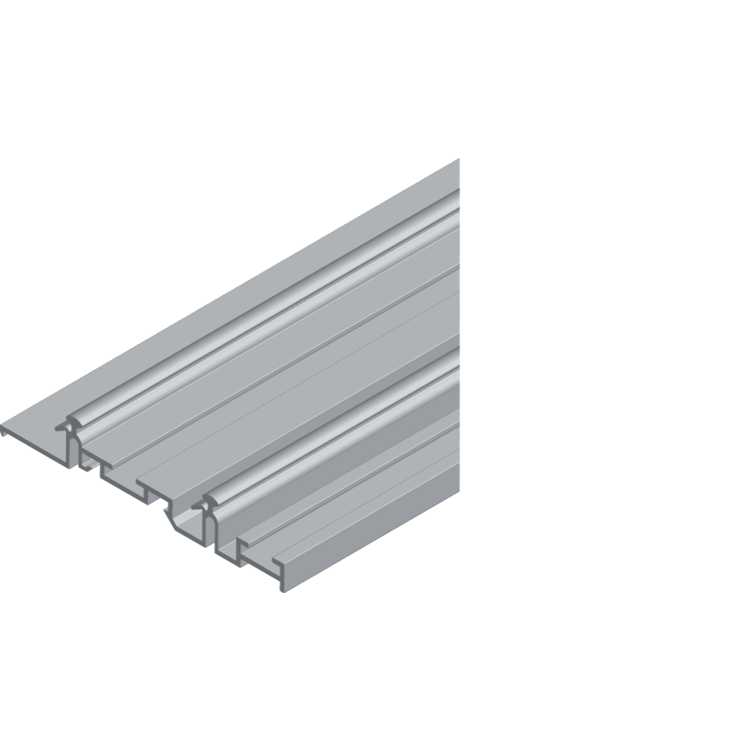 PS48 bovenprofiel 2 te vijzen of te clipsen 6,1m alu