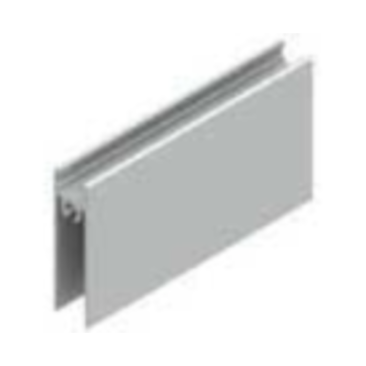 Profil-U horizontal inférieurRI-Base 4m alu argent  
