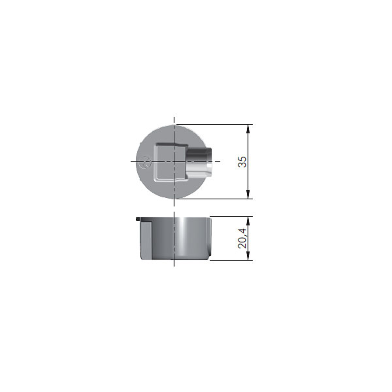 Kap voor tablet verbinder Quick d.35mm