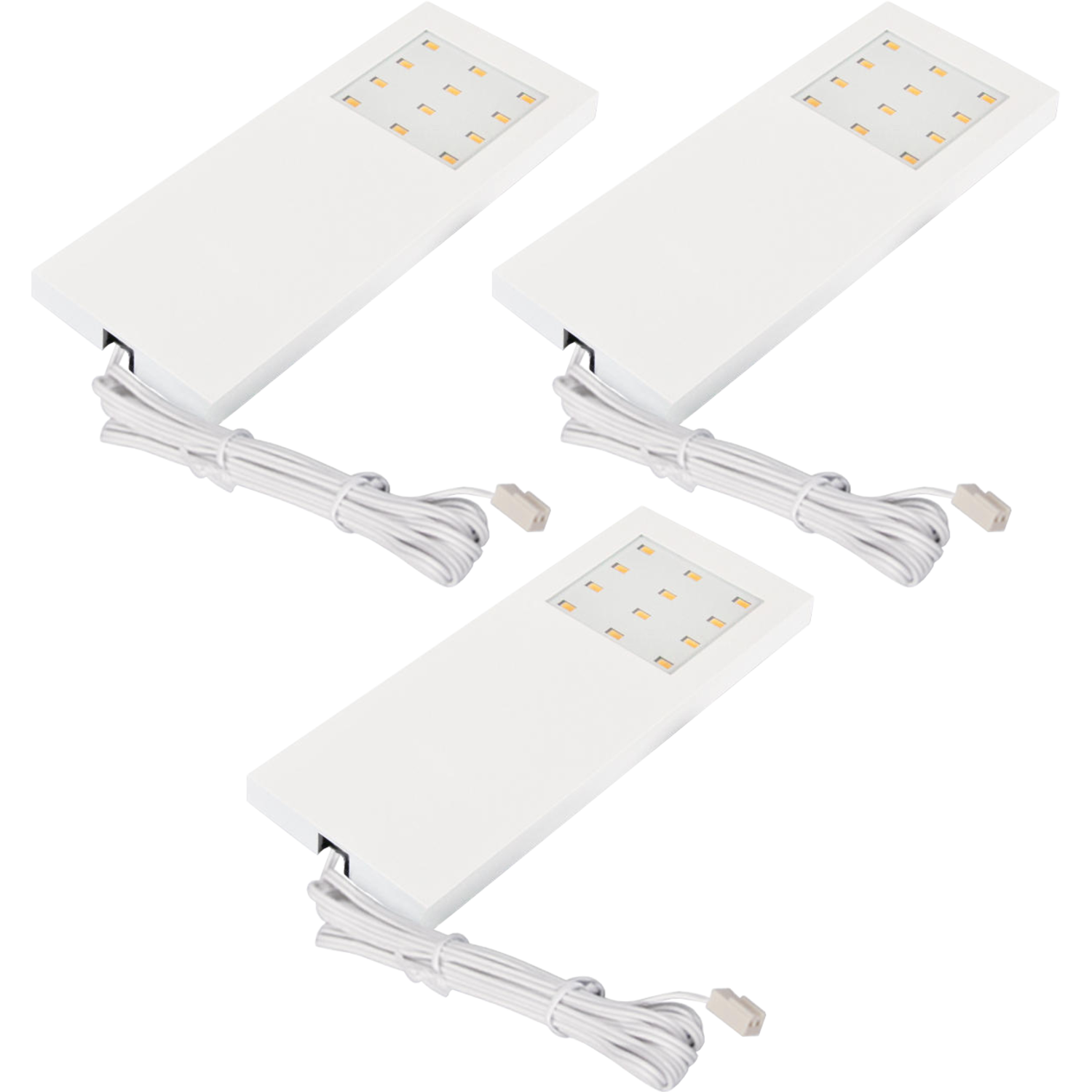 Hera set 3 x Slim-pad led 5W 24V 3000K wit+ transfo 15W