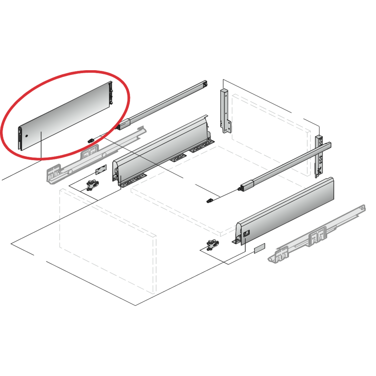 TopSide ArciTech, 650 mm, (186/ 94, 218/126) antraciet, links en rechts