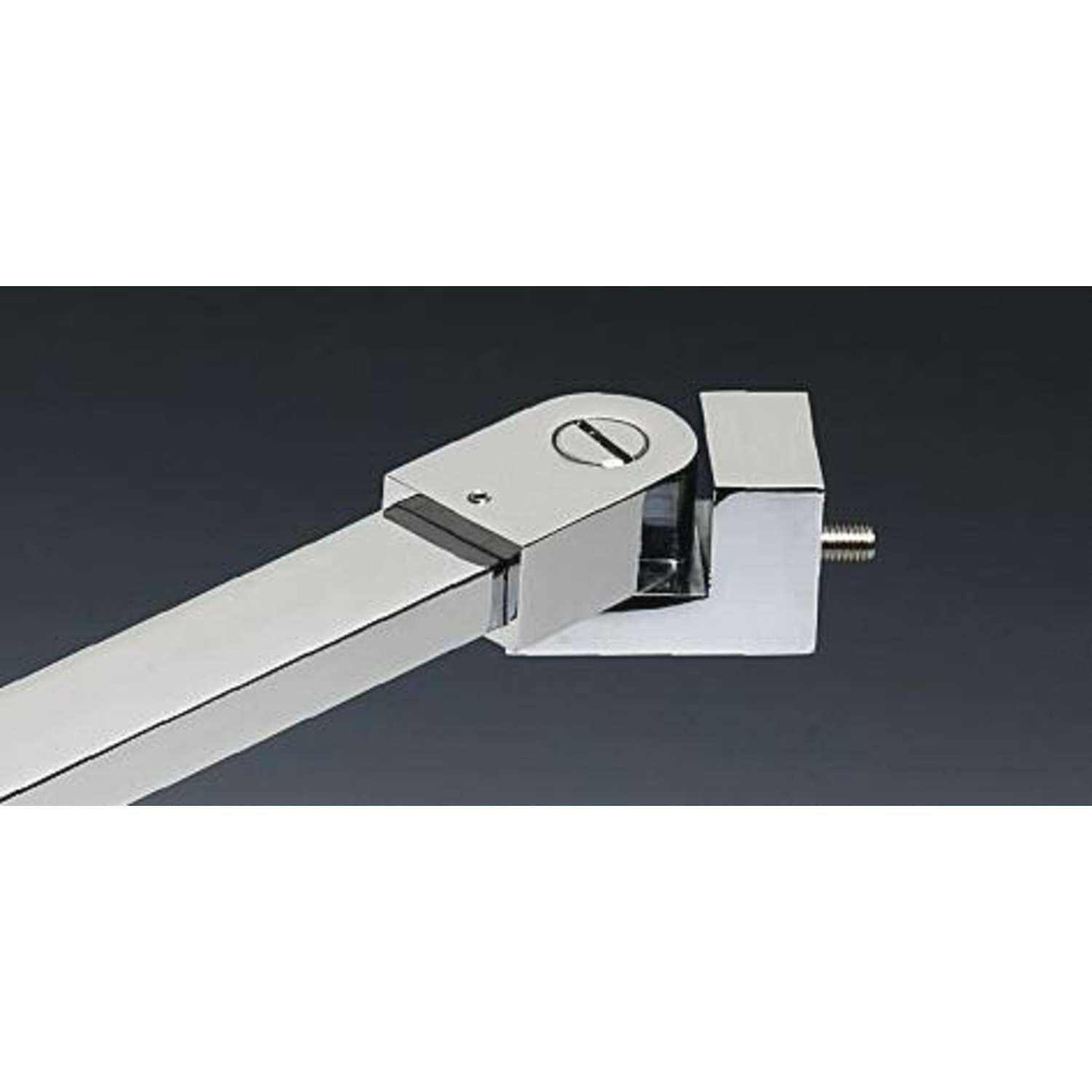 Vaste stabilisatiestang wand/glas met lage klem, voor 8/12 mm glas, L1541, chroom